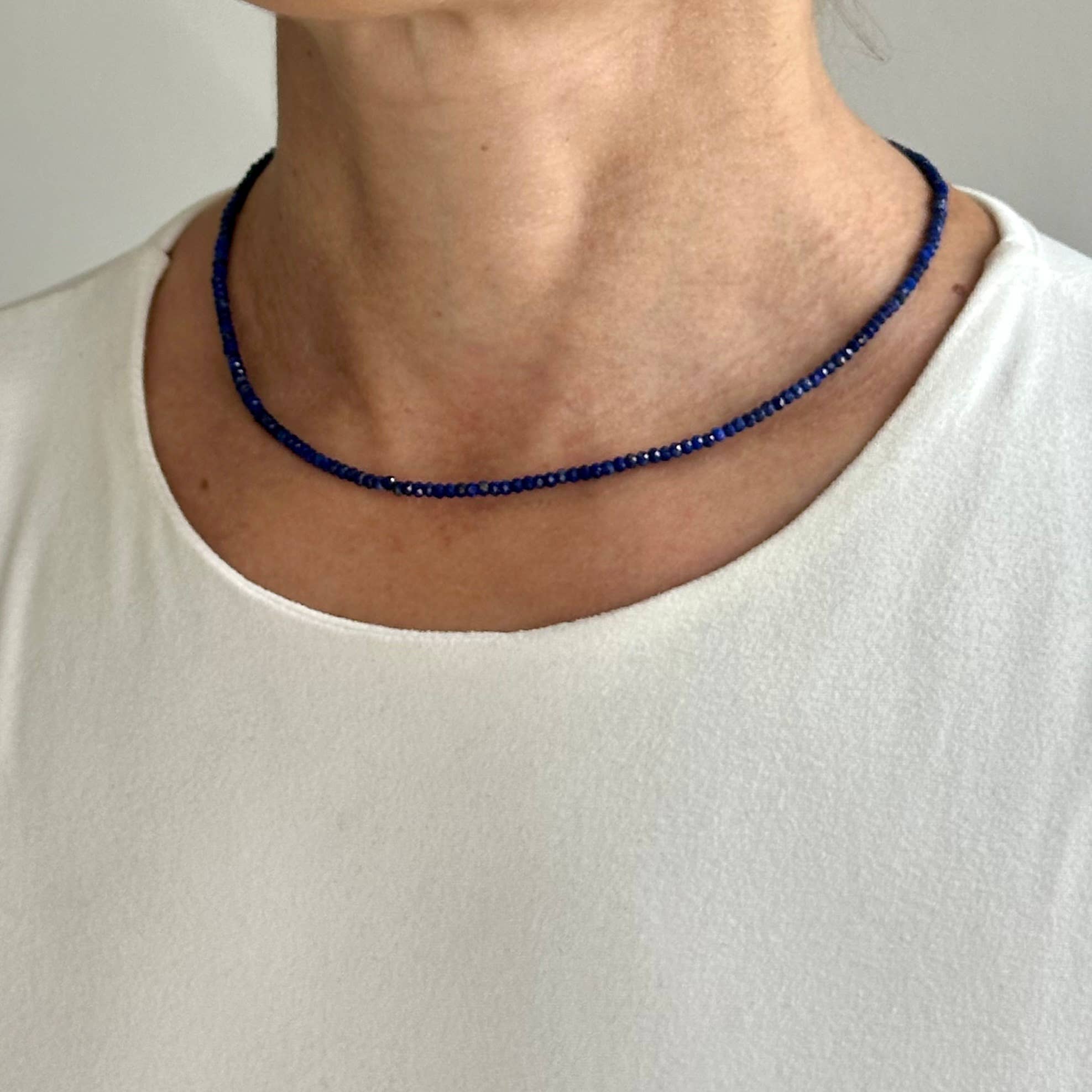 Lapis Slim Stack | Blue Third Eye September Birthstone - Image 2