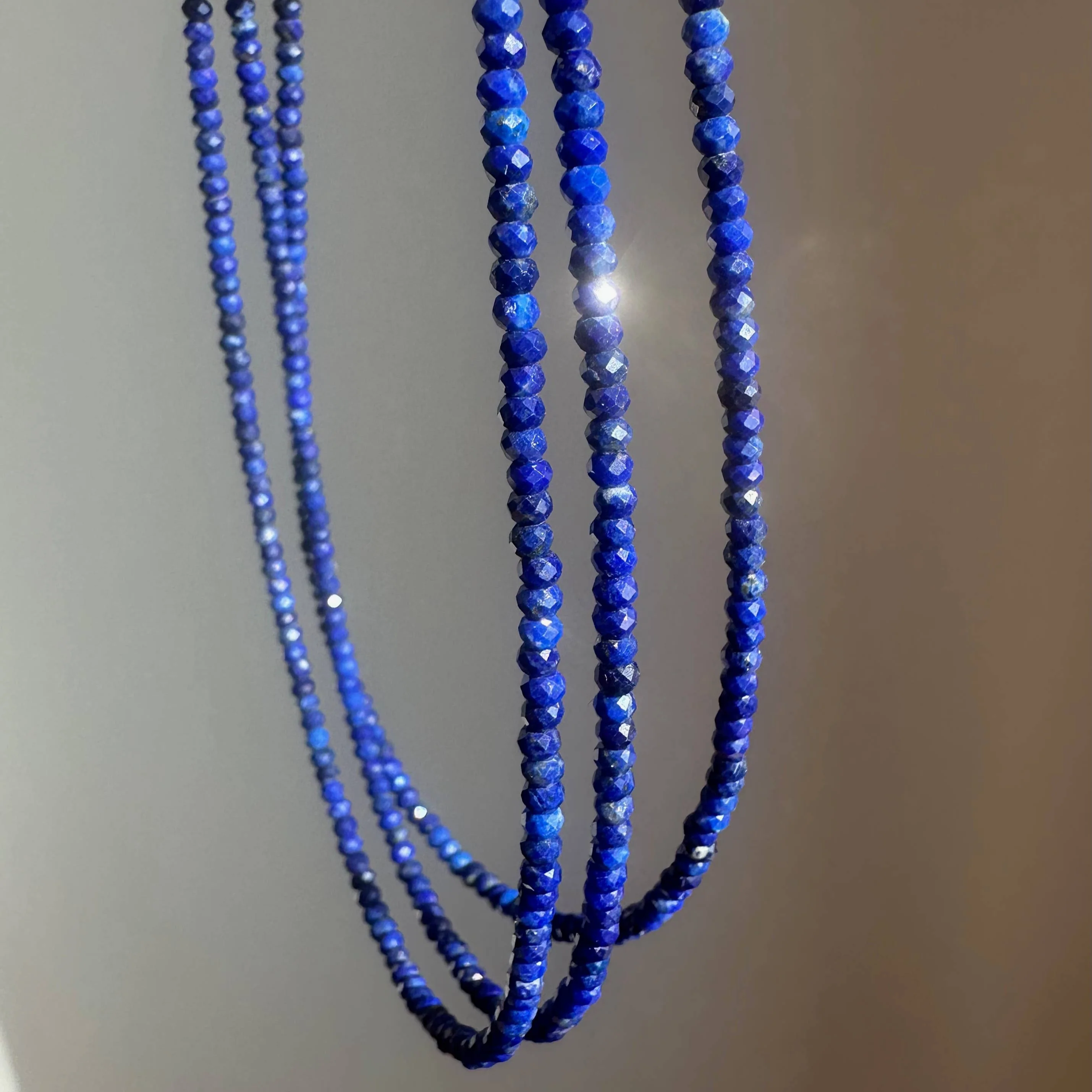Lapis Slim Stack | Blue Third Eye September Birthstone - Image 3