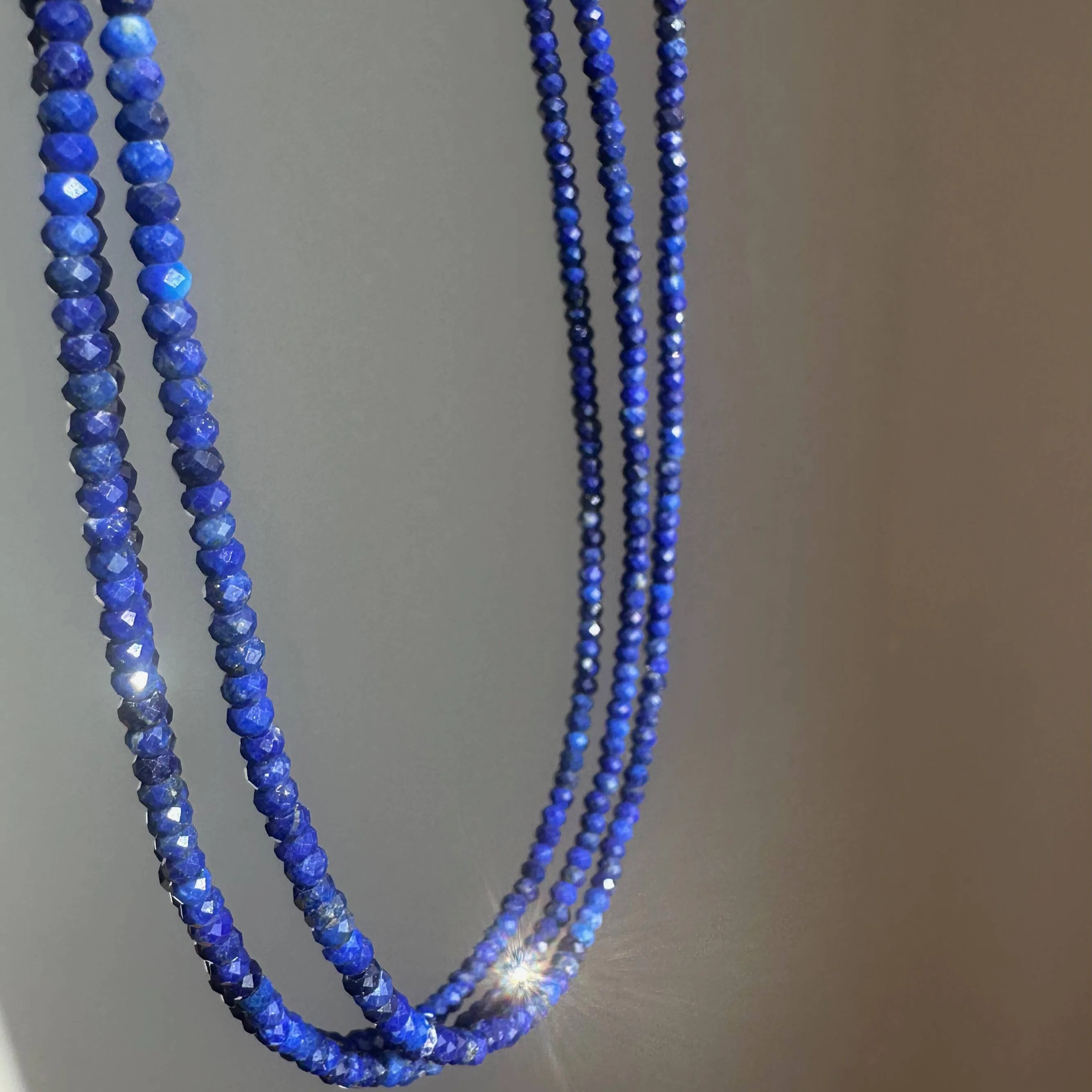 Lapis Slim Stack | Blue Third Eye September Birthstone - Image 4
