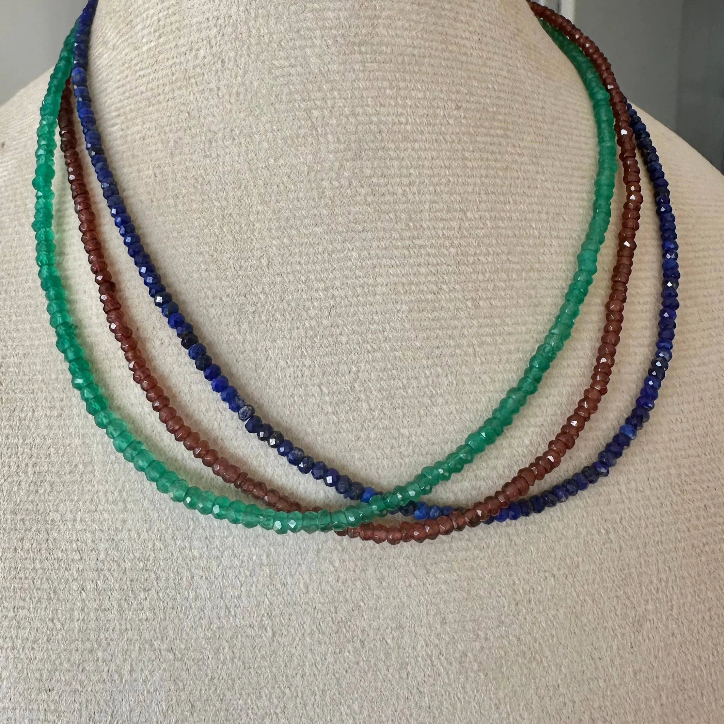 Lapis Slim Stack | Blue Third Eye September Birthstone - Image 5