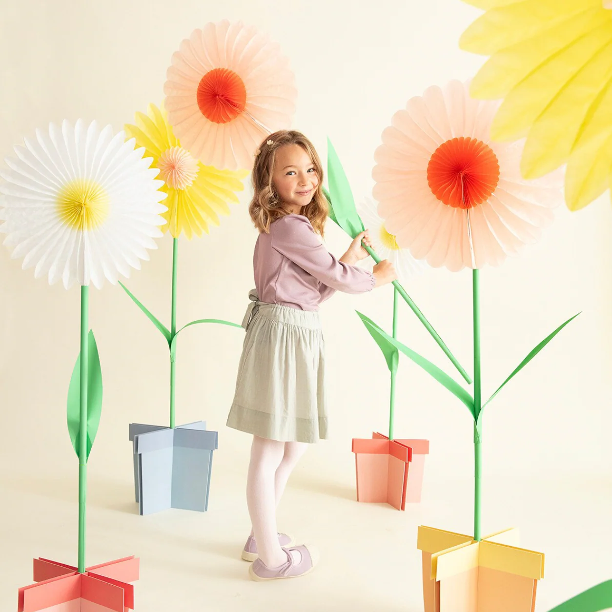 Large Stand Up Flower Decorations (x3)
