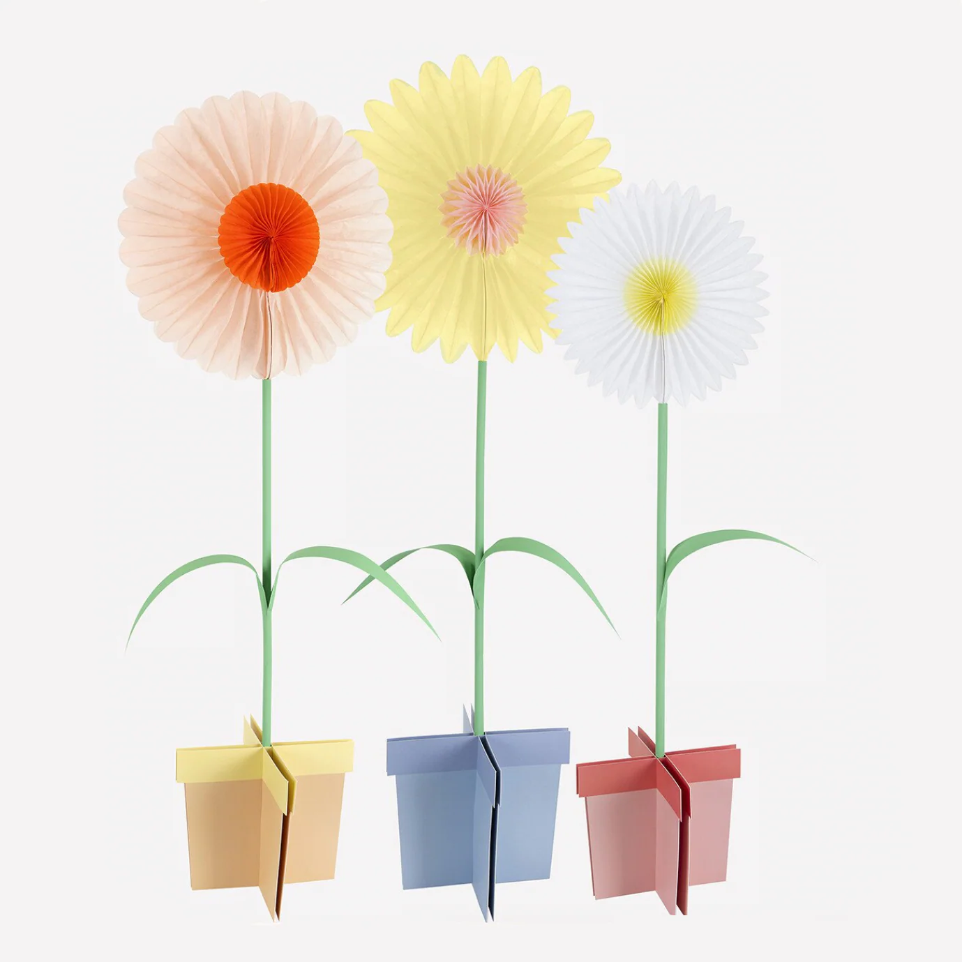 Large Stand Up Flower Decorations (x3) - Image 2