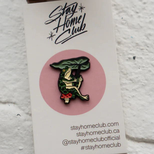 Leaf Umbrella - Frog Pin - Image 2