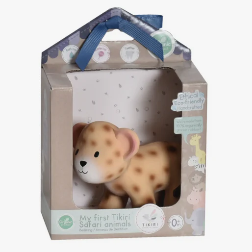 Leopard -Natural Rubber Teether Rattle & Bath Toy - Image 5