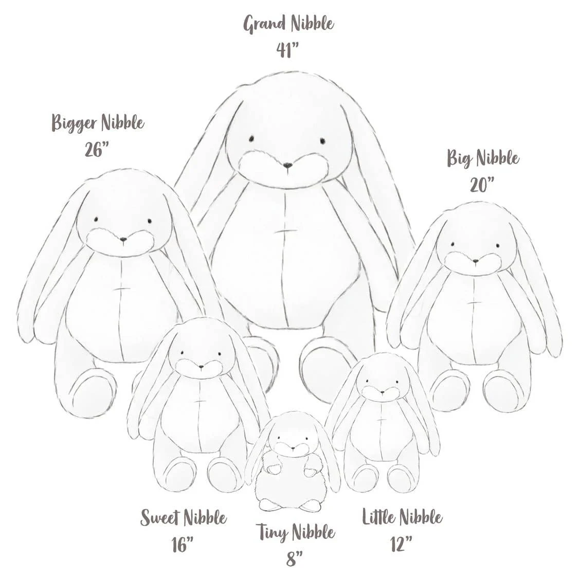 Little 12" Nibble Bunny - Pink - Image 5
