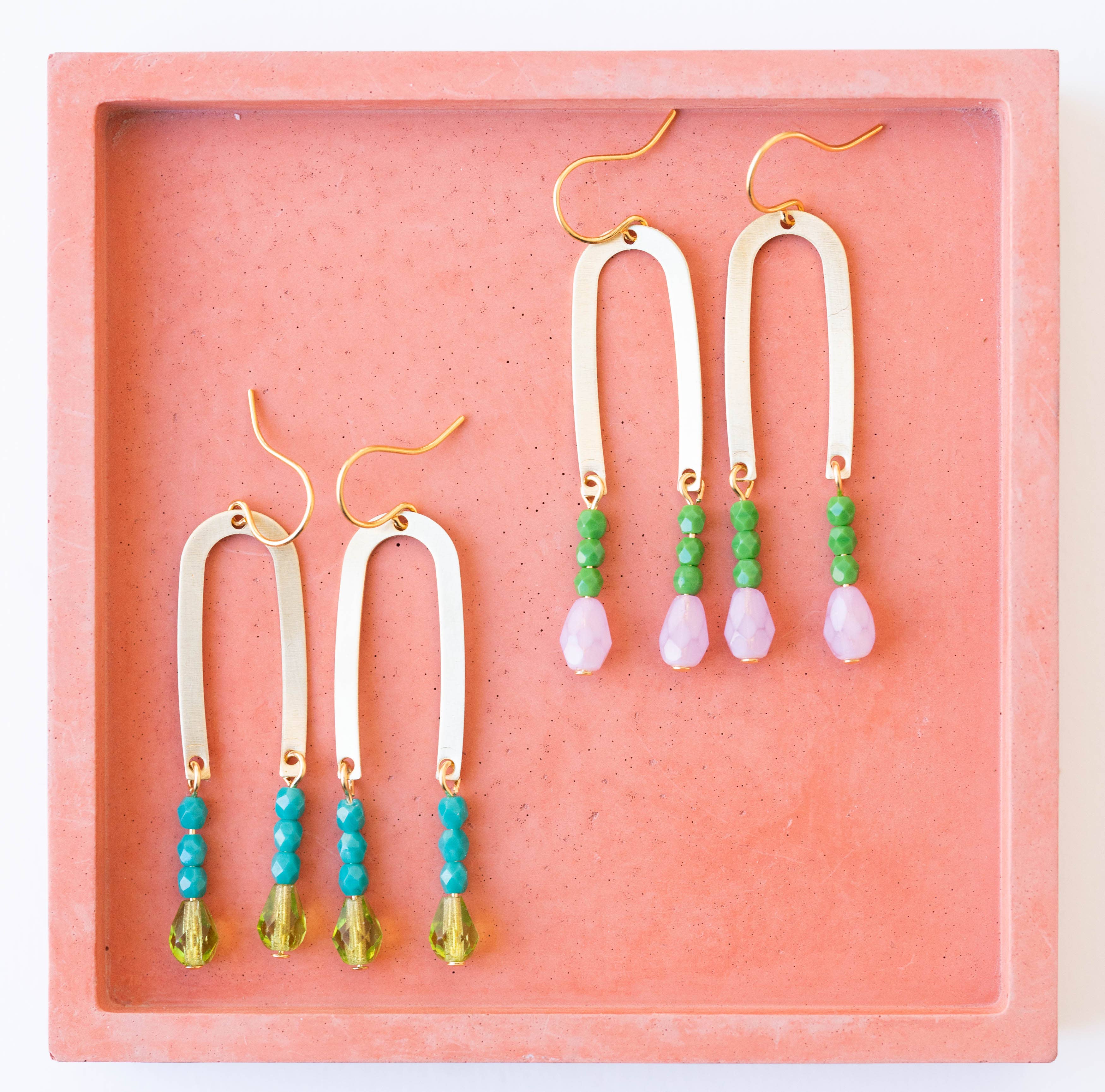 Long Arch Beaded Earrings - Image 6