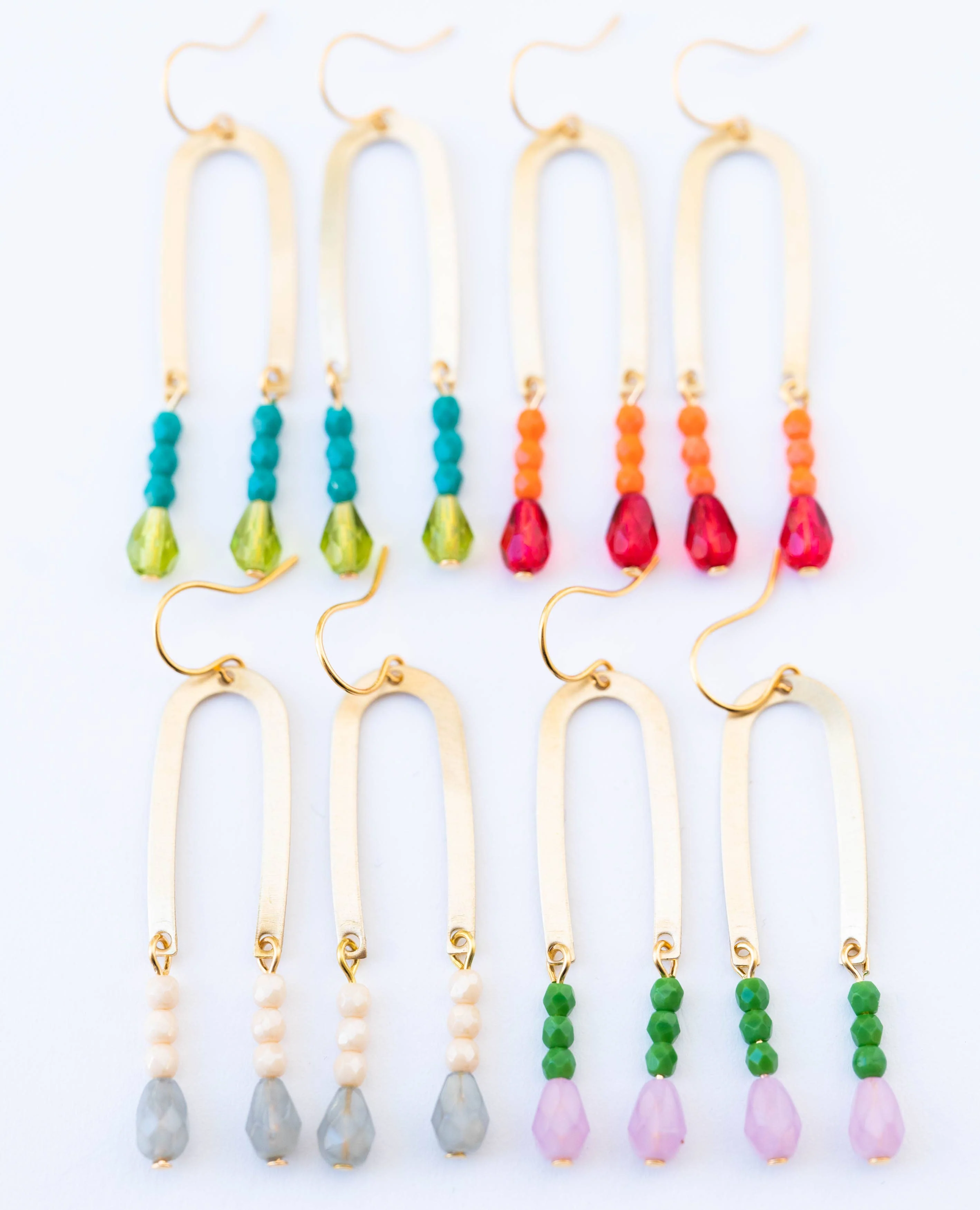 Long Arch Beaded Earrings - Image 7