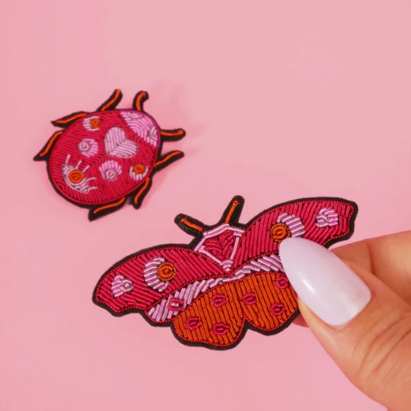 Love Butterfly Brooch - Handmade - Image 2