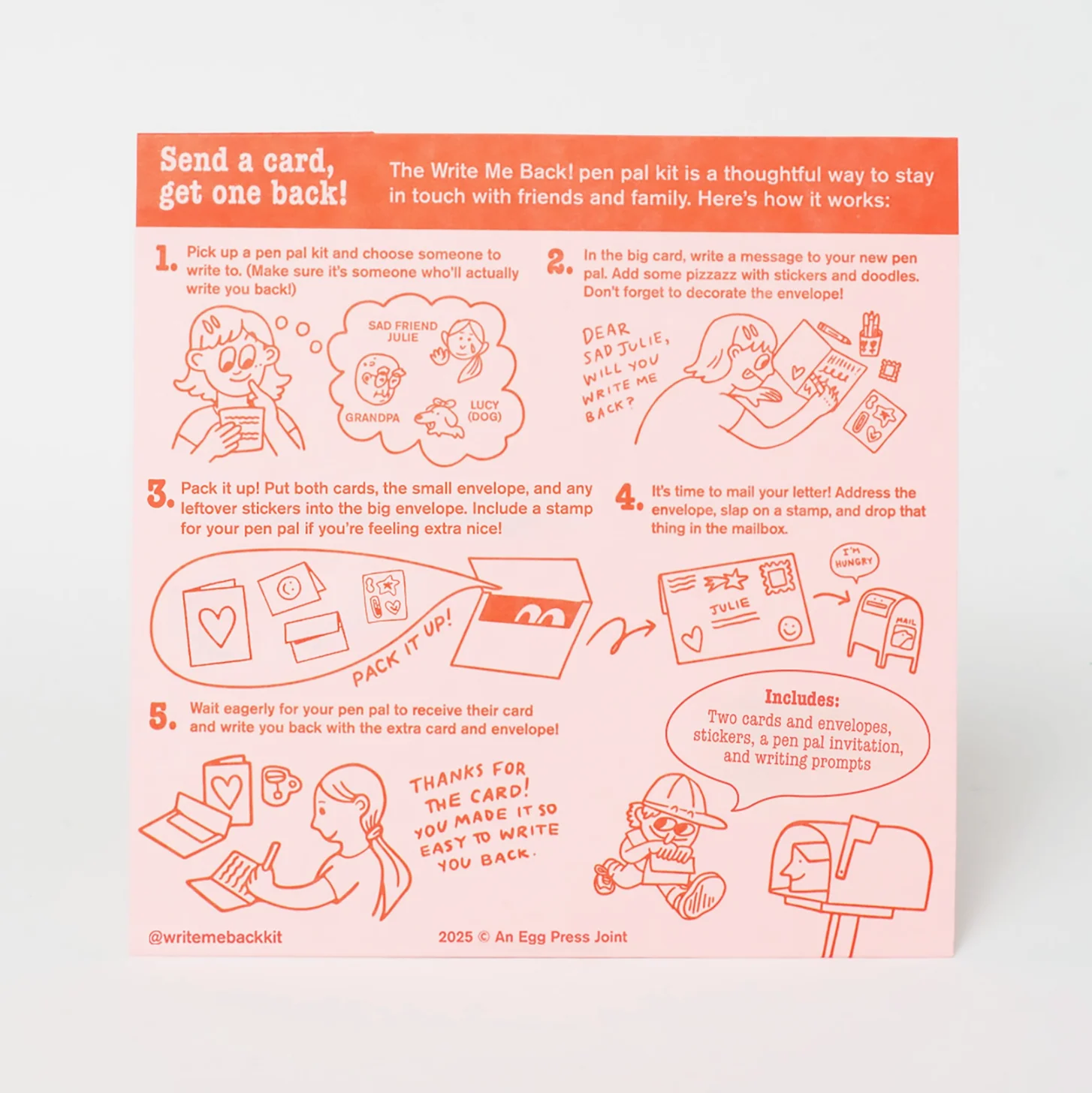 Heck Yeah + Flower Letter Writing Write Me Back Pen Pal Kit - Image 4