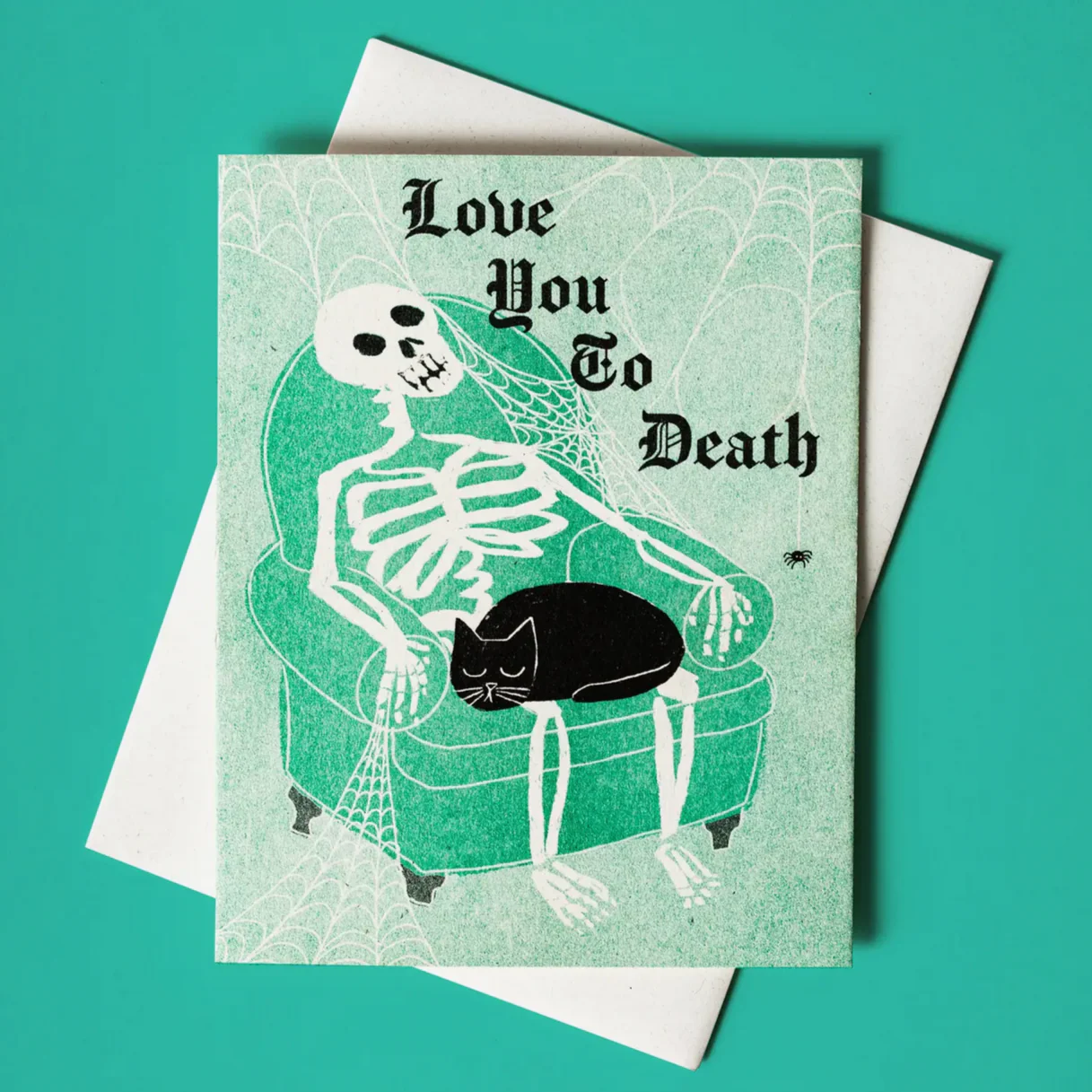 Love You To Death - Risograph Greeting Card