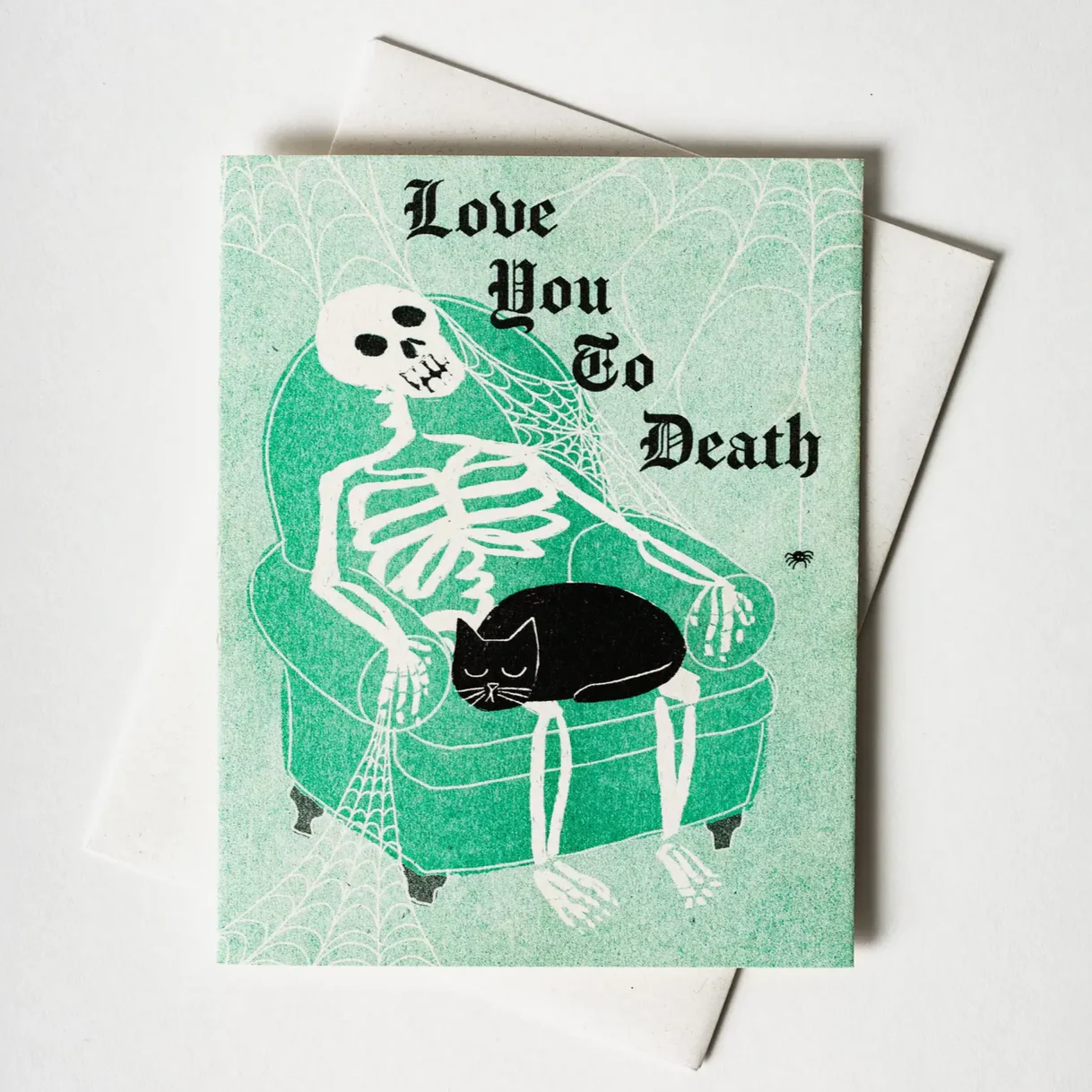 Love You To Death - Risograph Greeting Card - Image 2