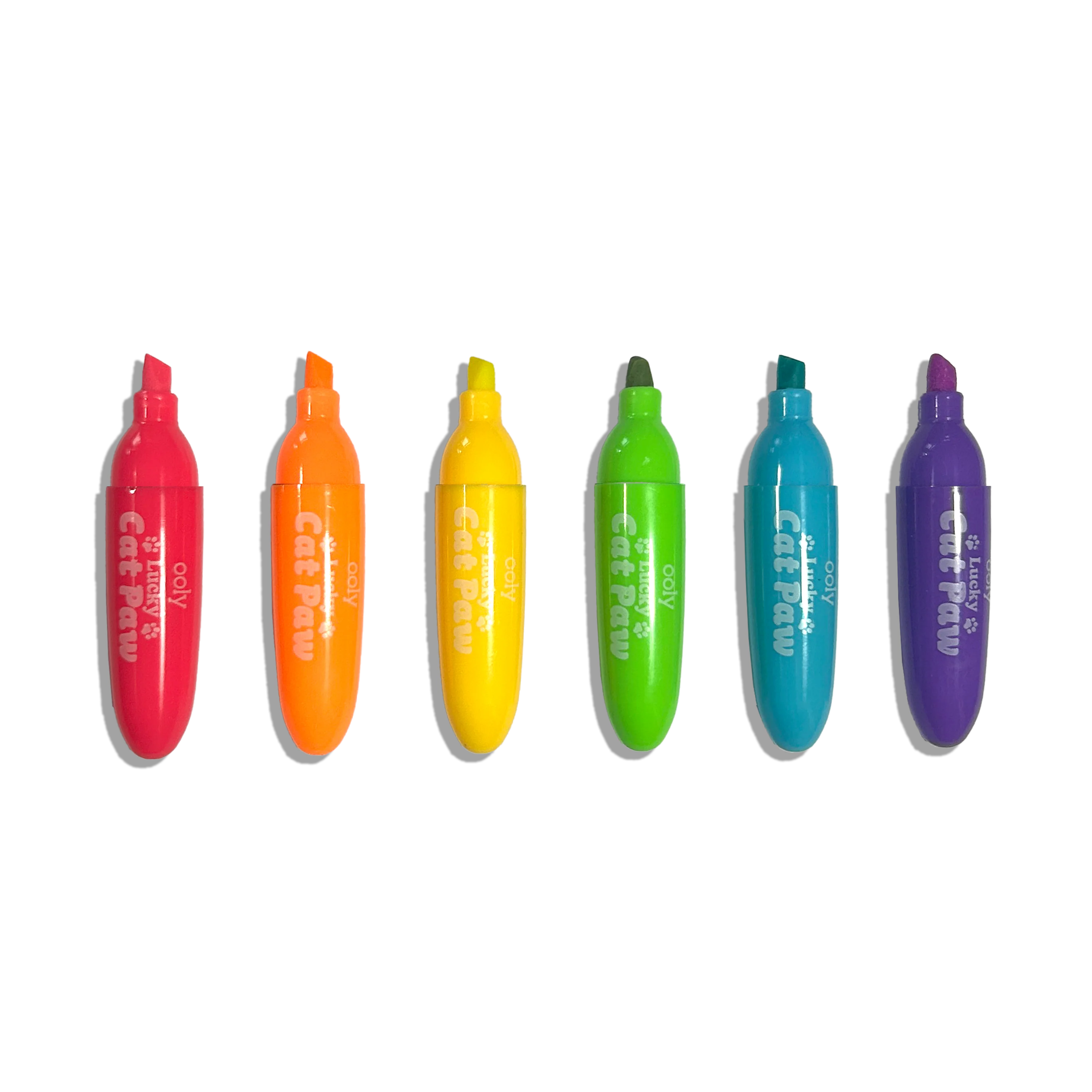Lucky Cat Paw: Neon Highlighters - Berry Scent (Set of 6) - Image 4
