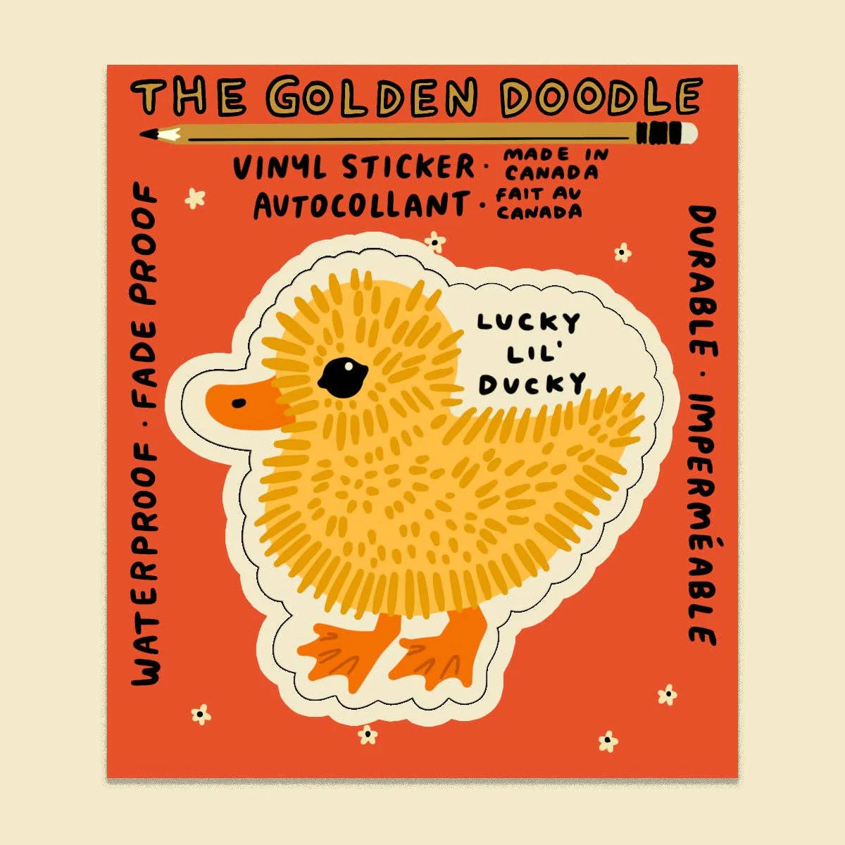 Lucky Lil Ducky Sticker | Waterproof Vinyl Sticker