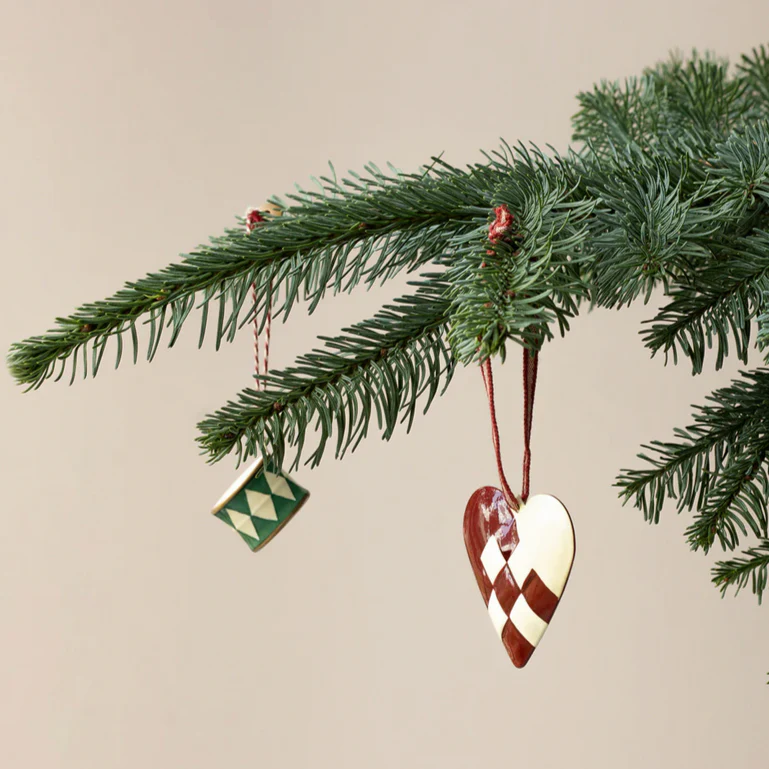 Maileg Metal Ornament Large Heart - red - Image 2