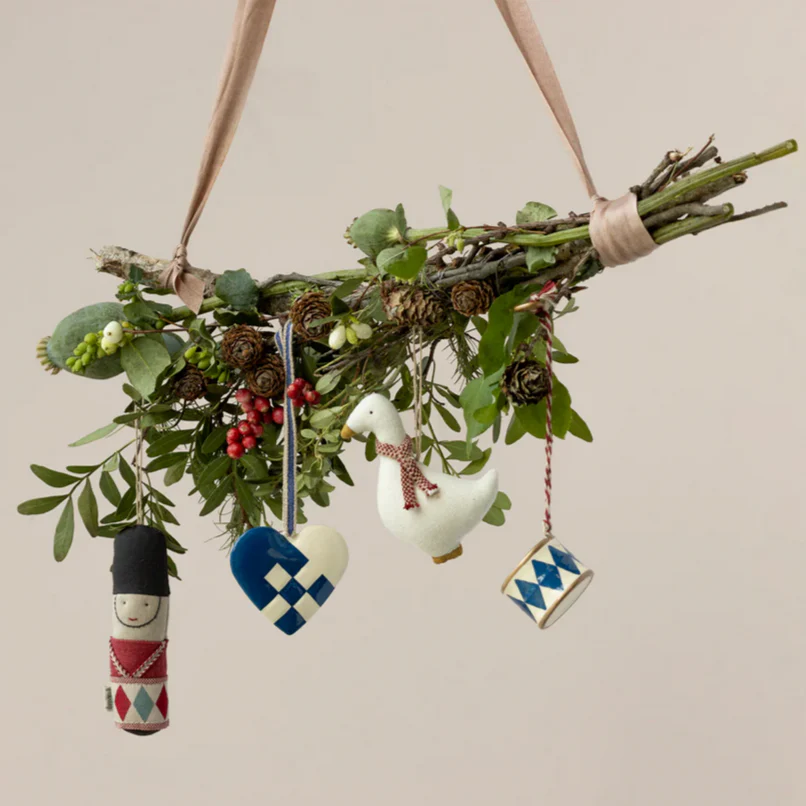 Maileg Metal Ornament Small Drum - dark blue - Image 2