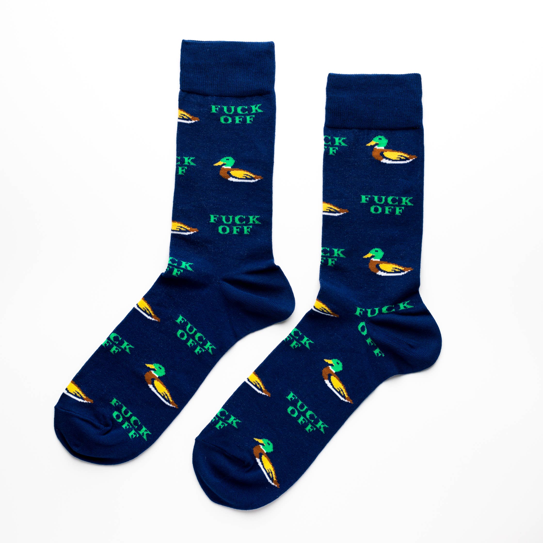 Mallard Men's Socks - Duck Off Crew Socks - Image 2