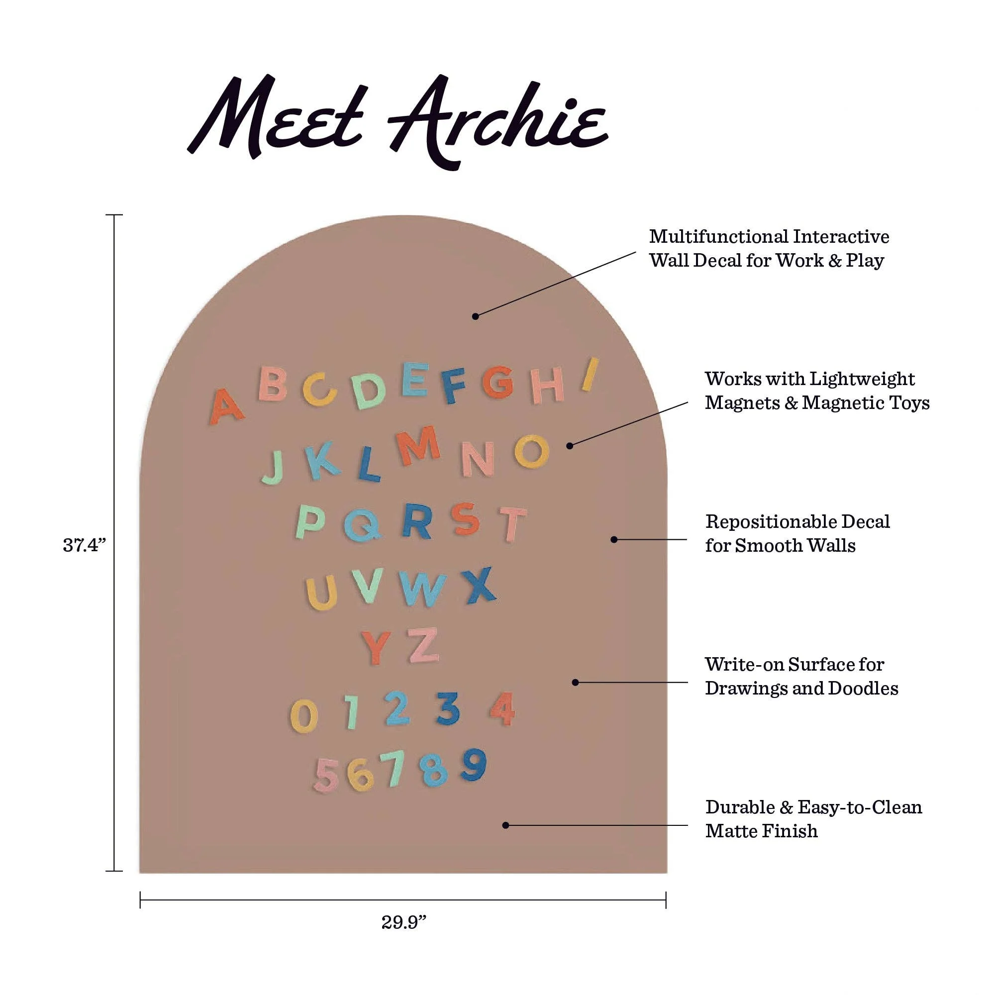 Maple Magnetic Arch Wall Decal - Image 3