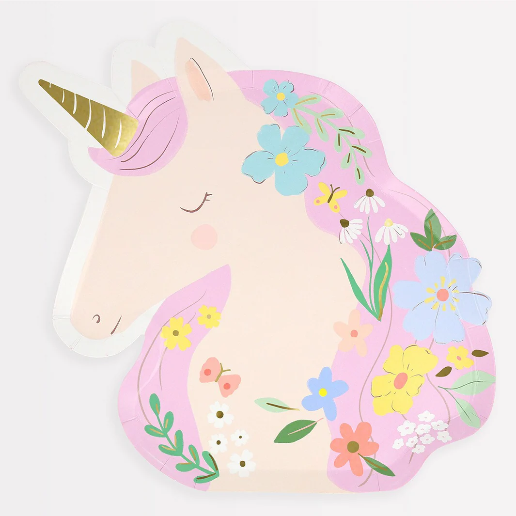 Meadow Unicorns Shaped Plates