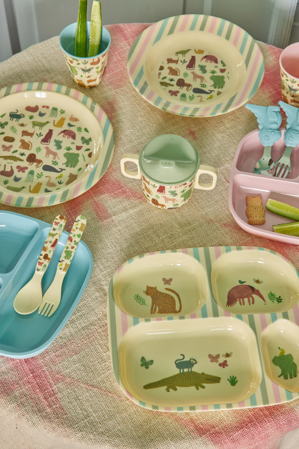 Melamine Kids Plate - Multicolor - Sweet Jungle Print - Image 3