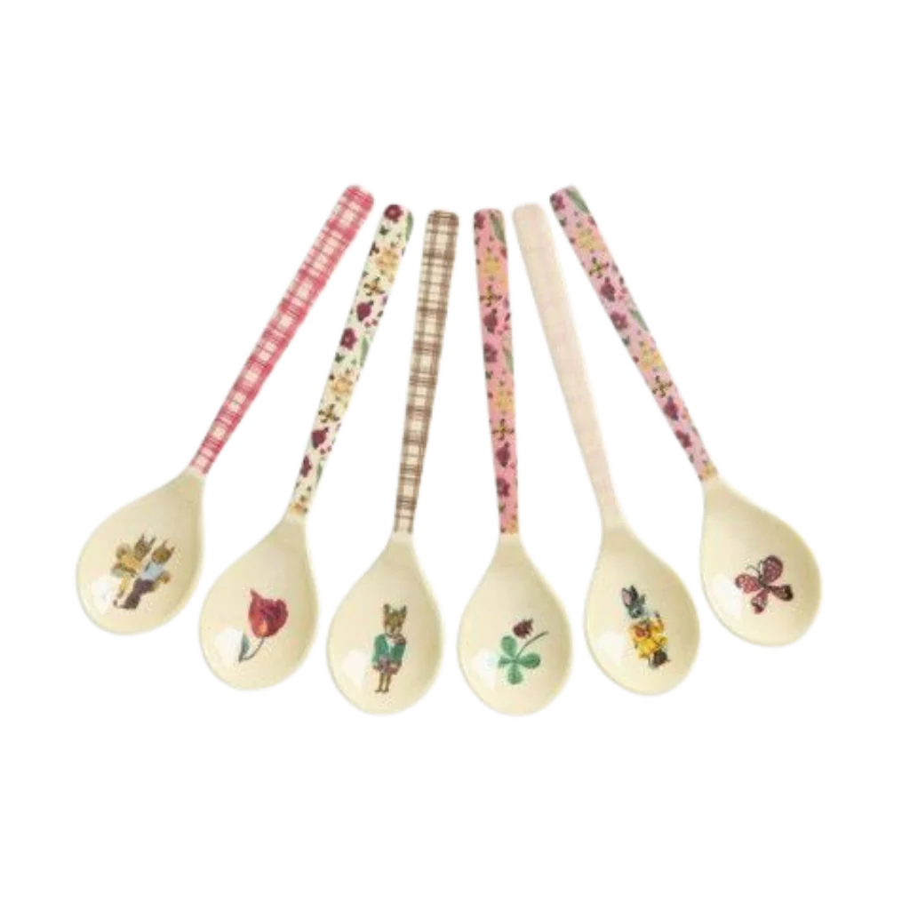 Melamine Teaspoon in 6 Asst. Nathalie Lété Prints - Single