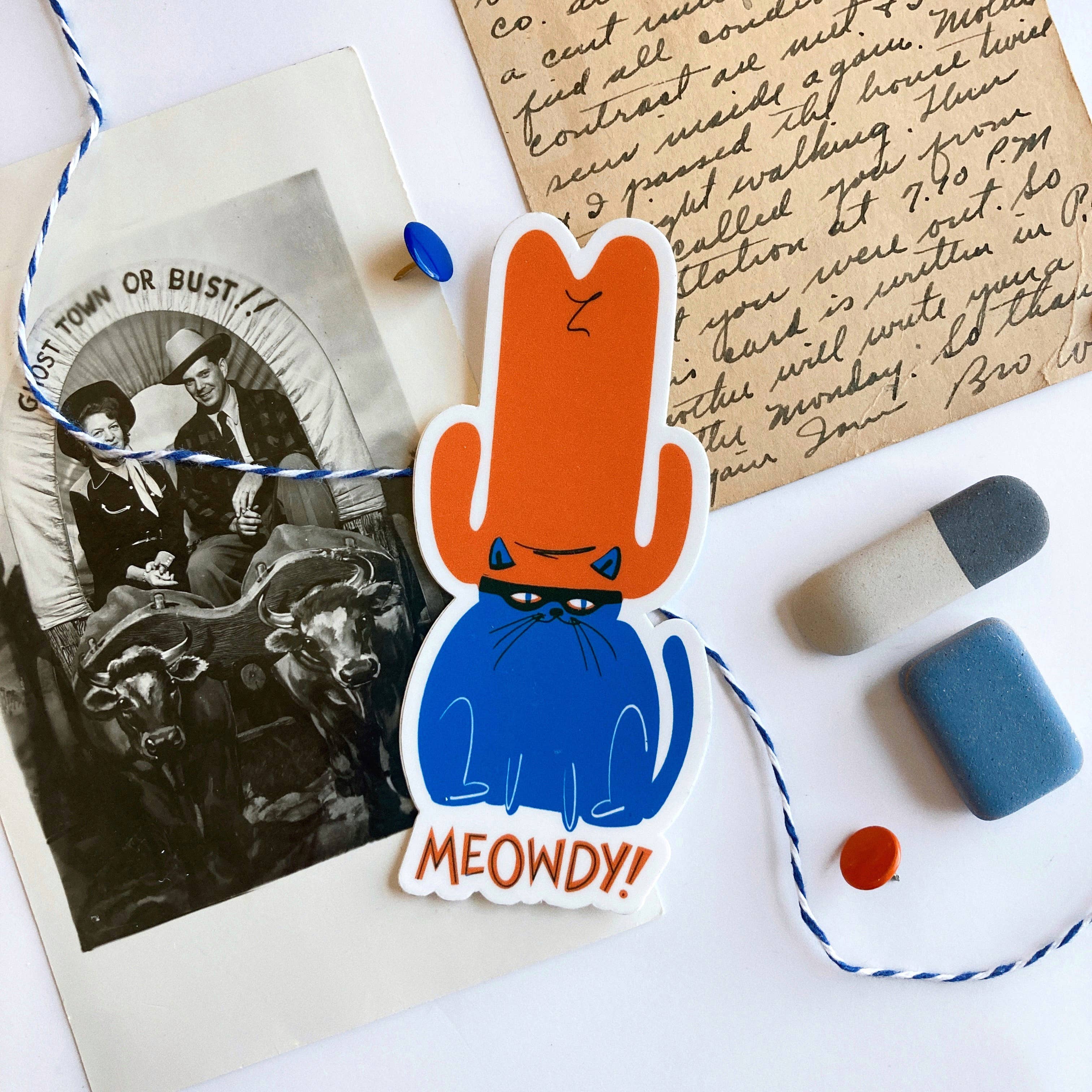 Meowdy Western Cat Sticker - Image 3