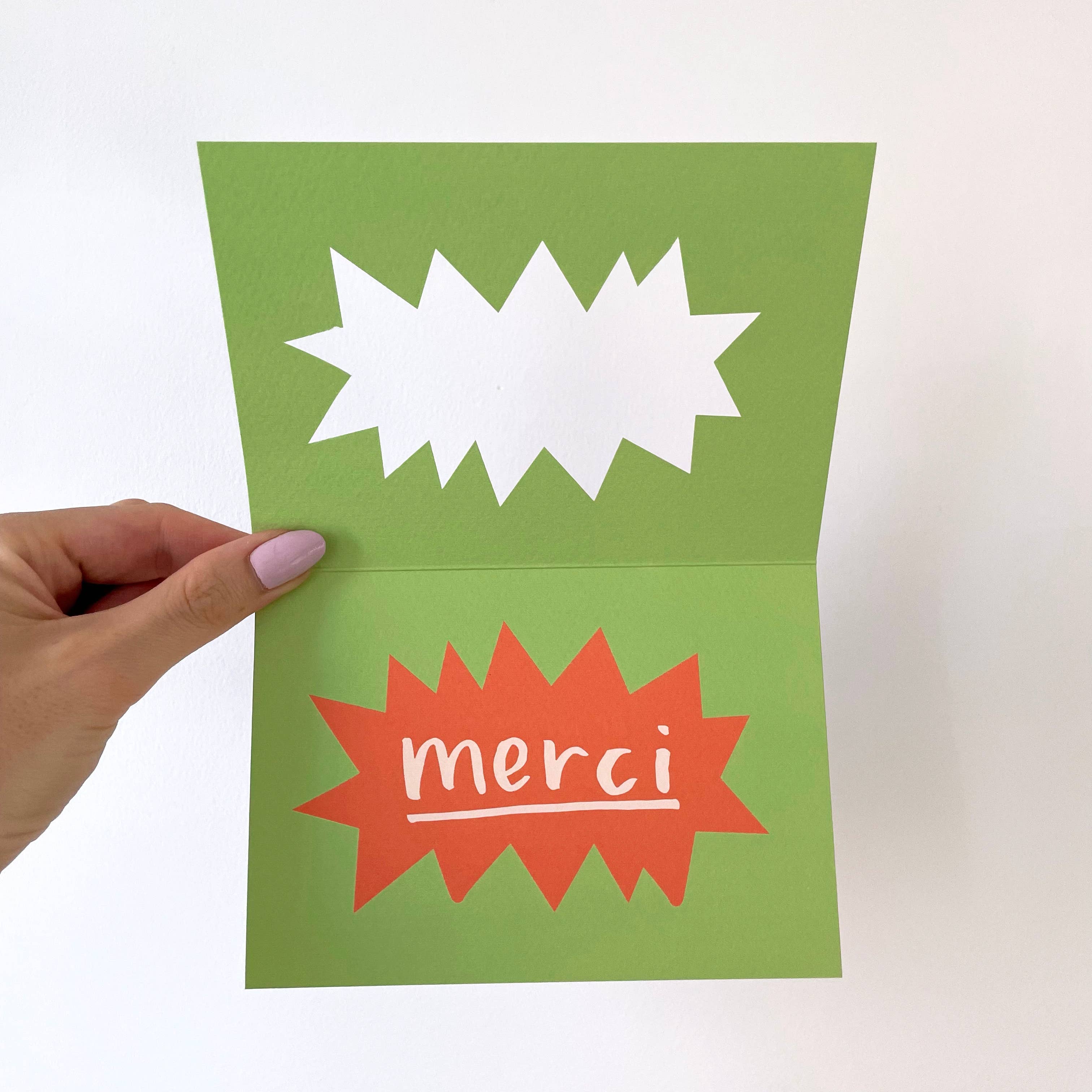 Merci - Thank You Card - Die Cut Card - Image 2