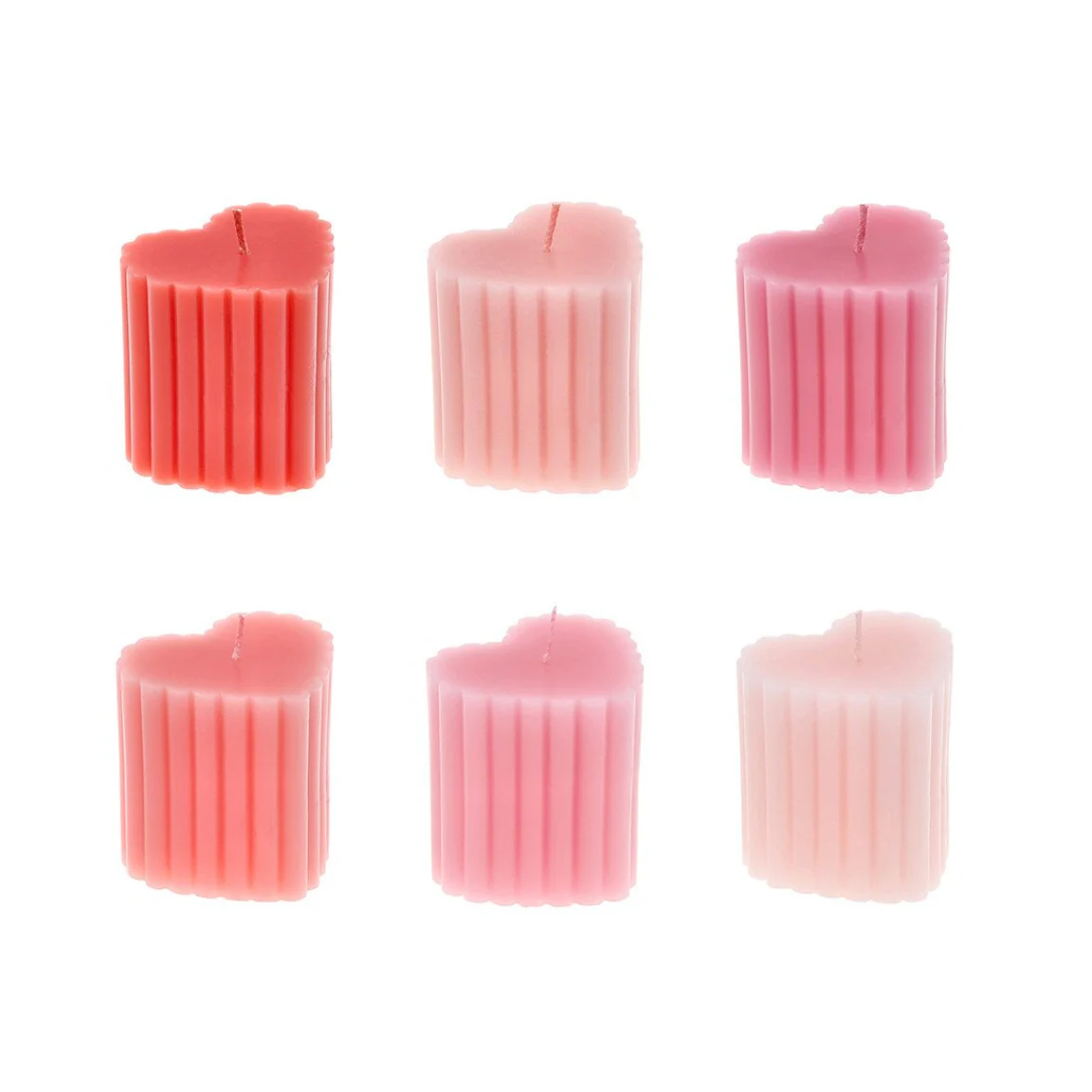 Meri Meri x Liberty Scalloped Heart Candles (x6)