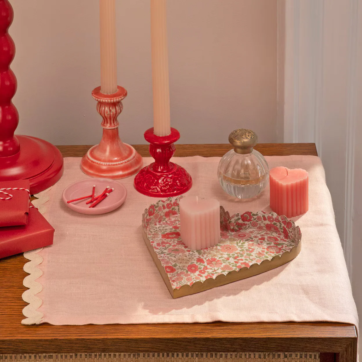 Meri Meri x Liberty Scalloped Heart Candles (x6) - Image 2
