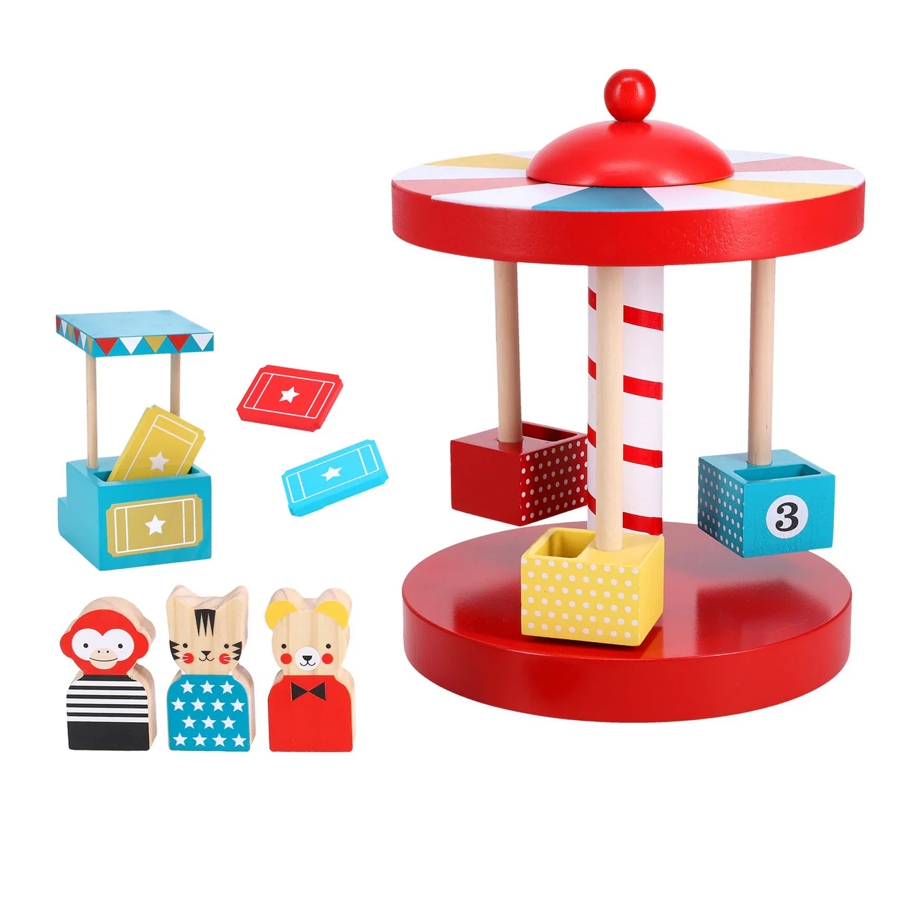 Merry-Go-Round Wooden Carousel - Image 2