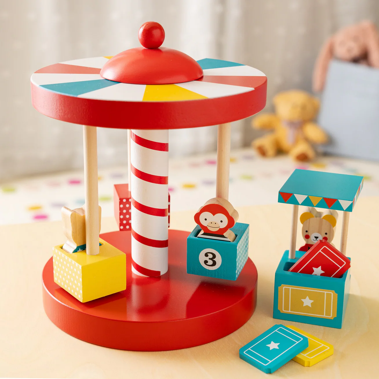 Merry-Go-Round Wooden Carousel - Image 6