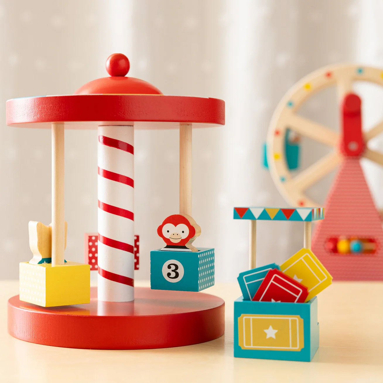 Merry-Go-Round Wooden Carousel - Image 8