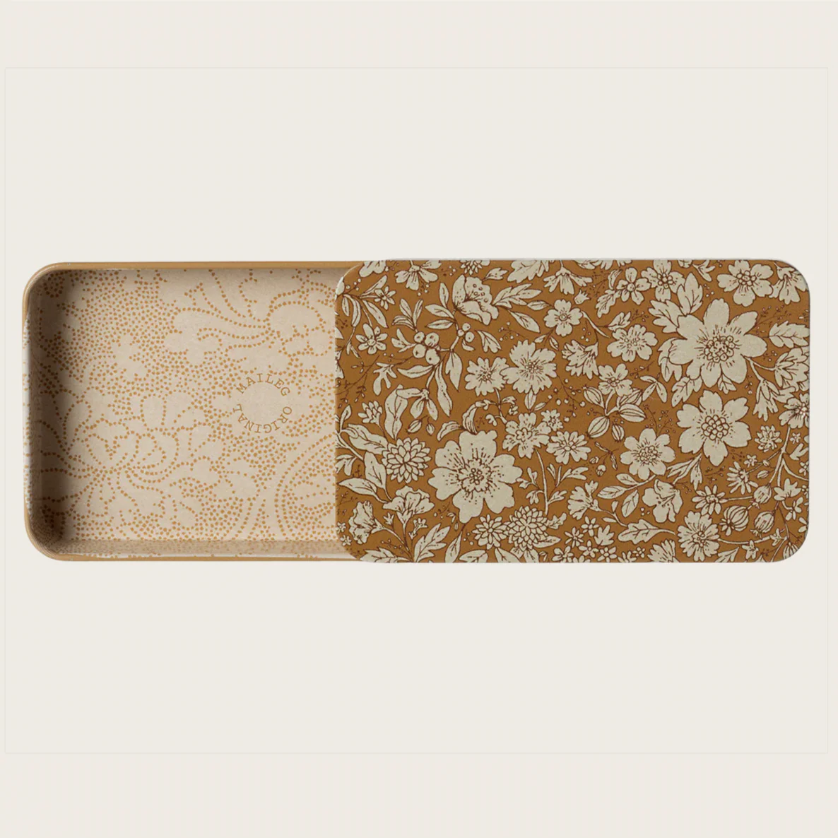 Metal box with sliding lid - ocher - Image 3