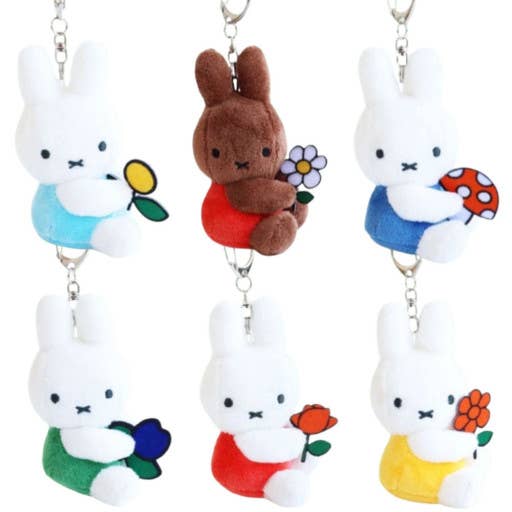 Miffy & Friends with Flower Plush Key Chain bag Charm - Image 14