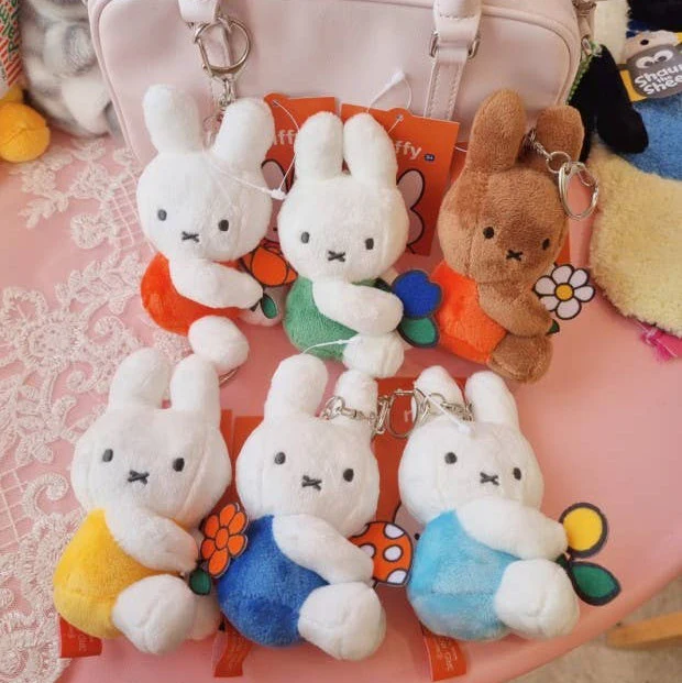 Miffy & Friends with Flower Plush Key Chain bag Charm - Image 5