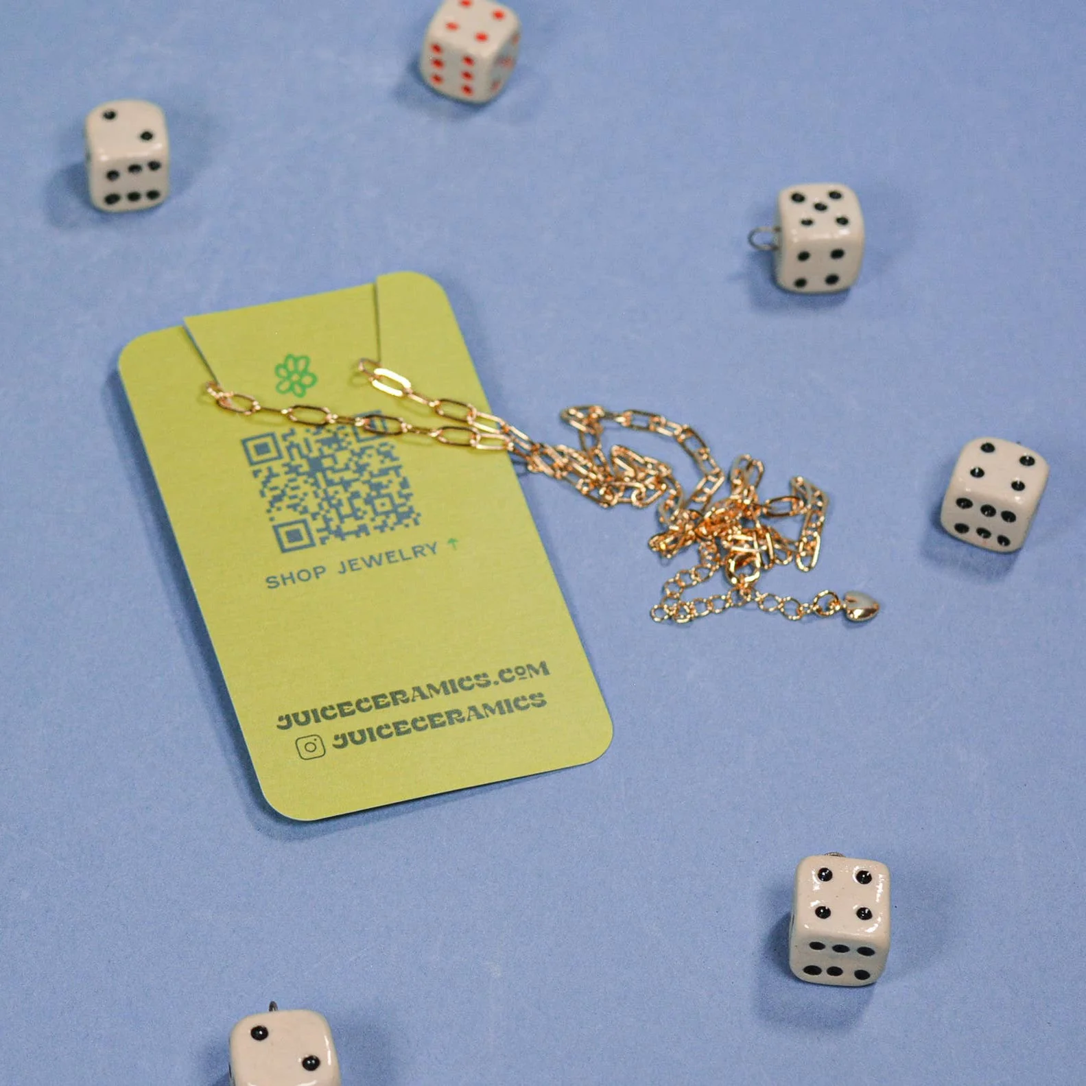 Milk and Butter Ceramic Charm Hoop Earrings - Image 4