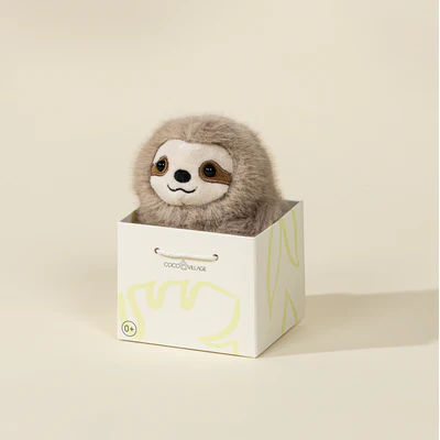 Mini Gift Plush Toy - Grey Sloth - Image 2