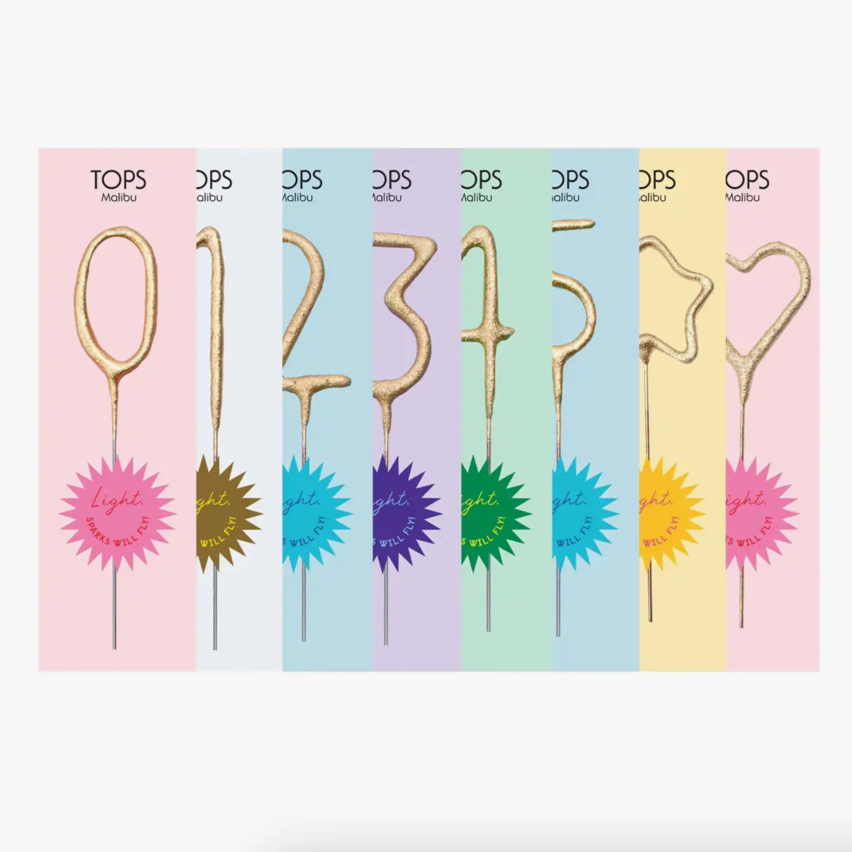 Mini Gold Number Sparklers 4" - Image 3