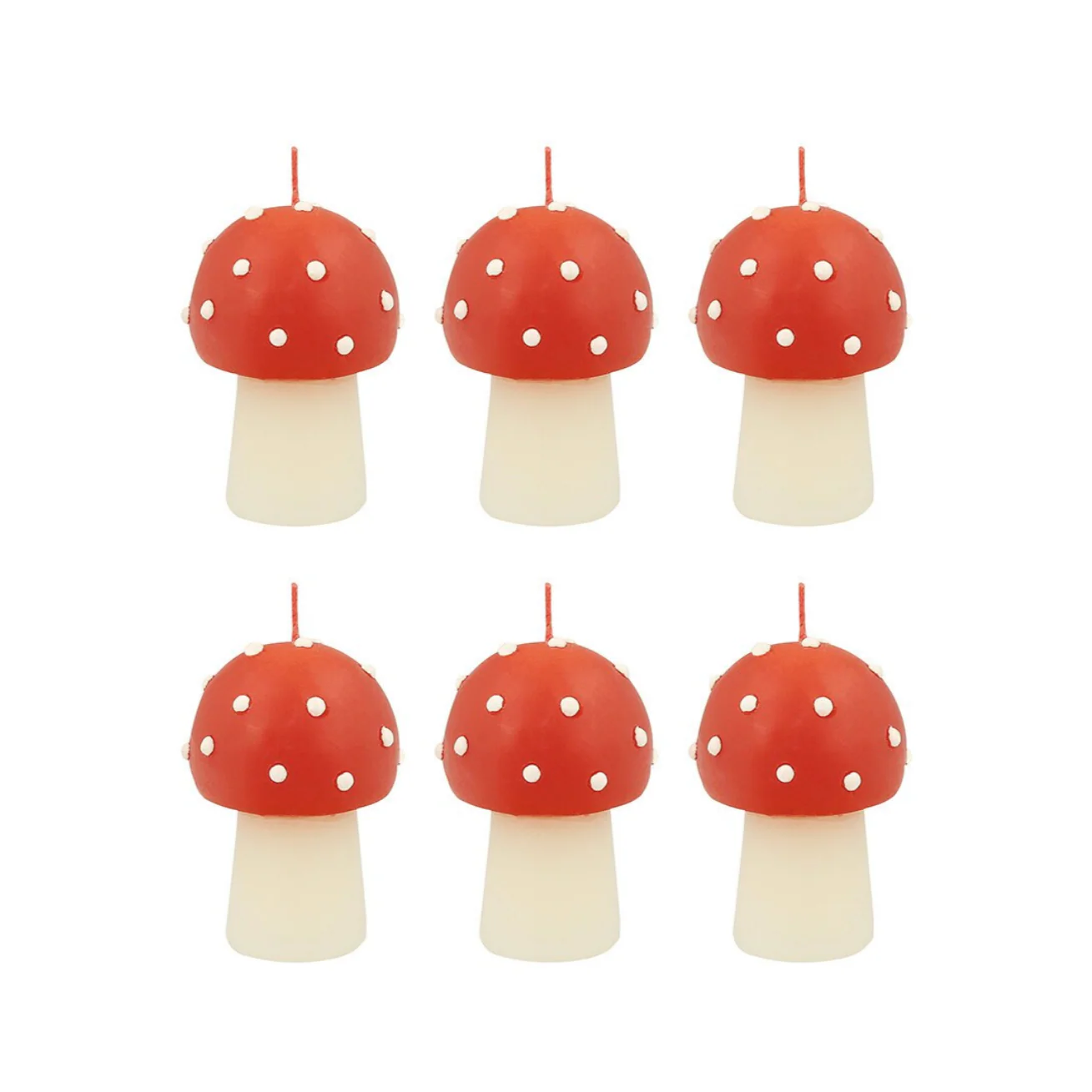 Mini Mushroom Candles (6pk) - Image 2