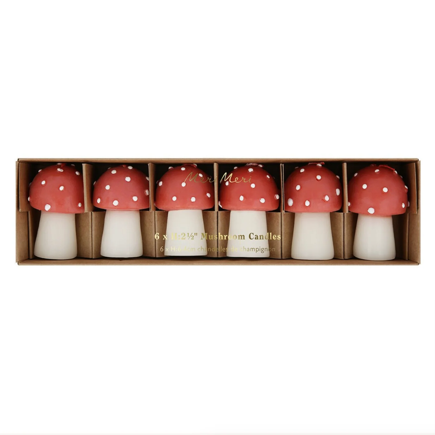 Mini Mushroom Candles (6pk) - Image 5