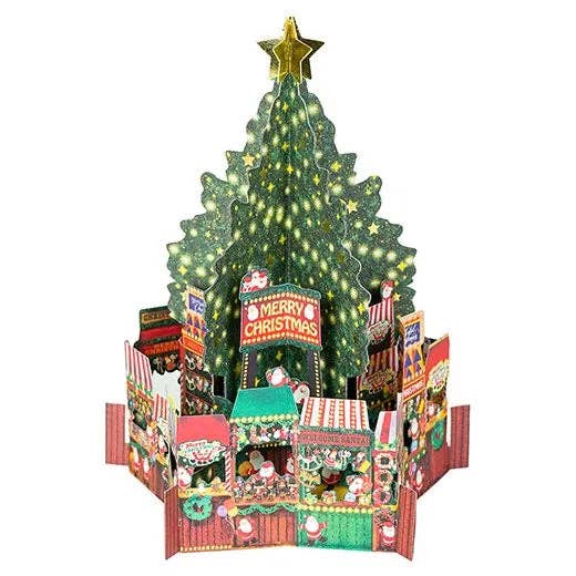 Mini Santa Panorama Pop-Up Card Christmas Market