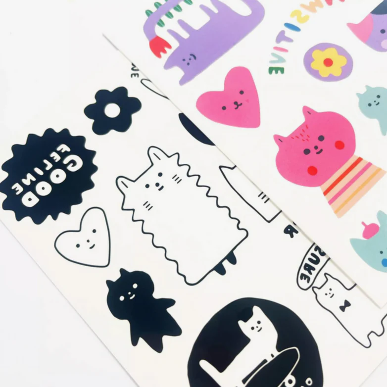 Mini Tattoo Palooza Temporary Tattoos X Suzy Ultman- Pawsitive Cat - Image 2