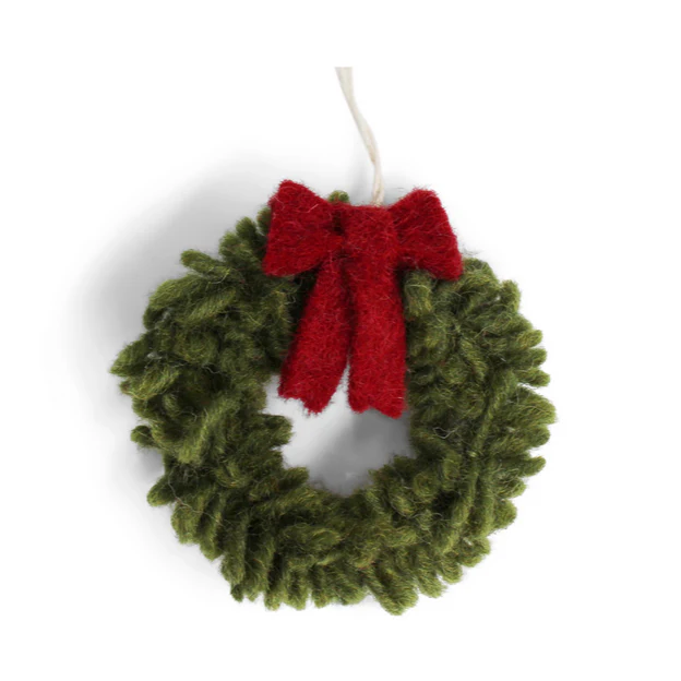 Mini Wreath with Red Bow