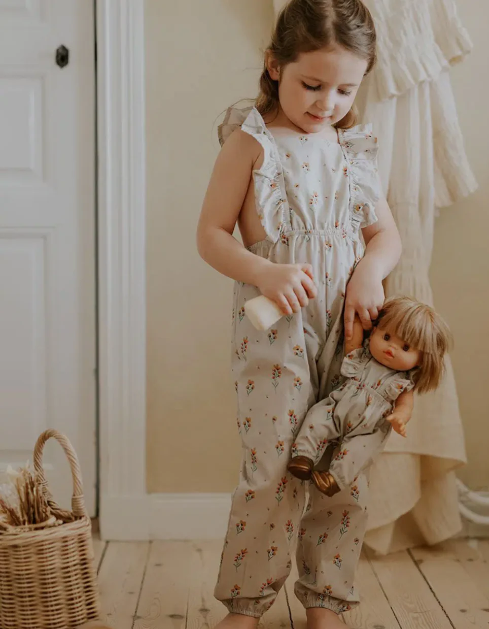 Minikane Children's Collection – Maya Cotton Jumpsuit Neon Flowers - Image 3