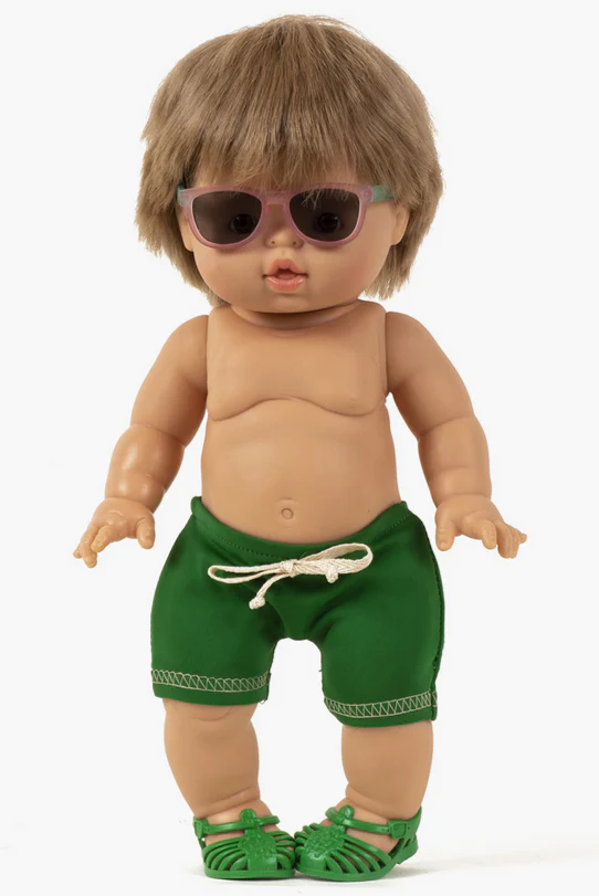 Minikane Vito lycra Swimming Trunks Green -34cm/13.5in dolls - Image 2