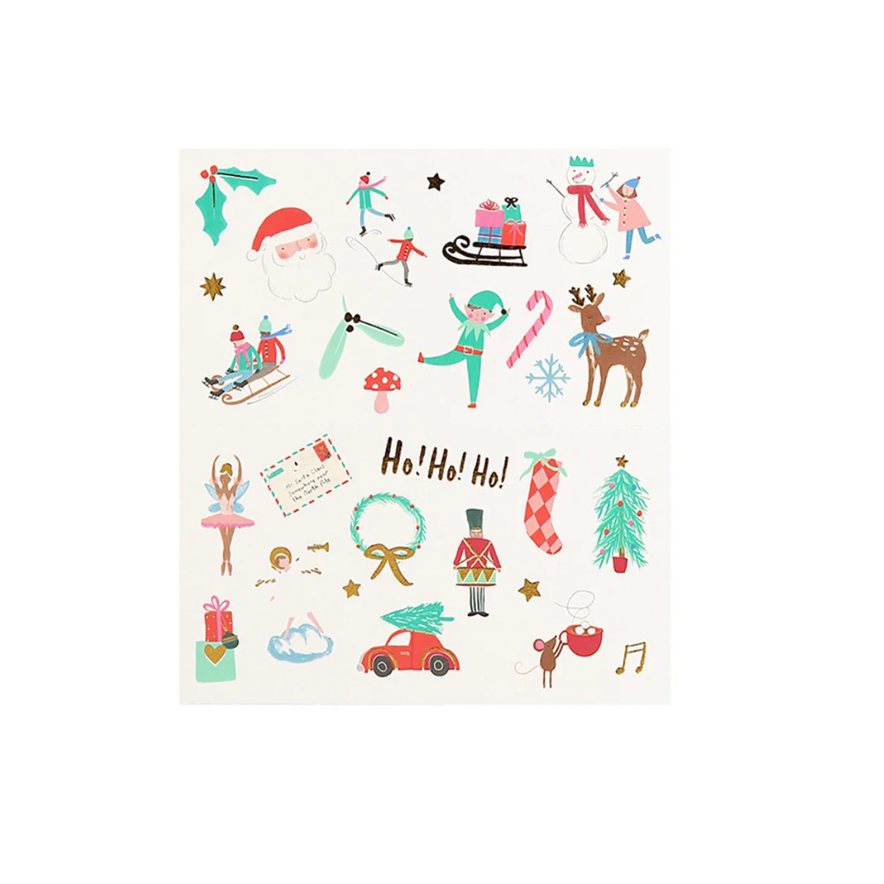Mixed Icon Christmas Temporary Tattoos -2pk - Image 2