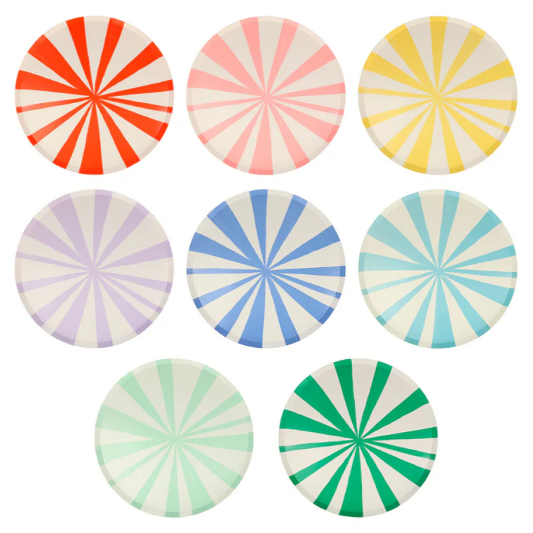 Mixed Stripe Dinner Plates (8pk)