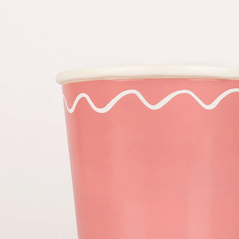 Mixed Wavy Line Cups (8pk) - Image 2