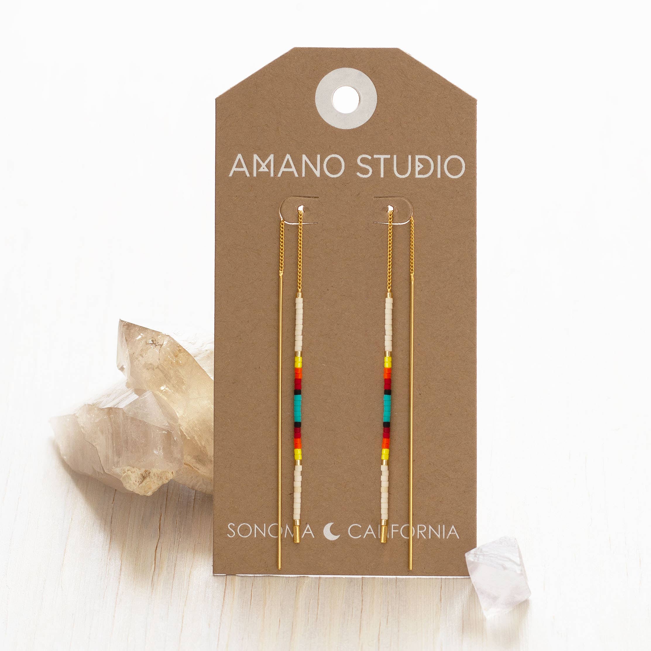Miyuki Seed Bead Threader Earrings - Image 5