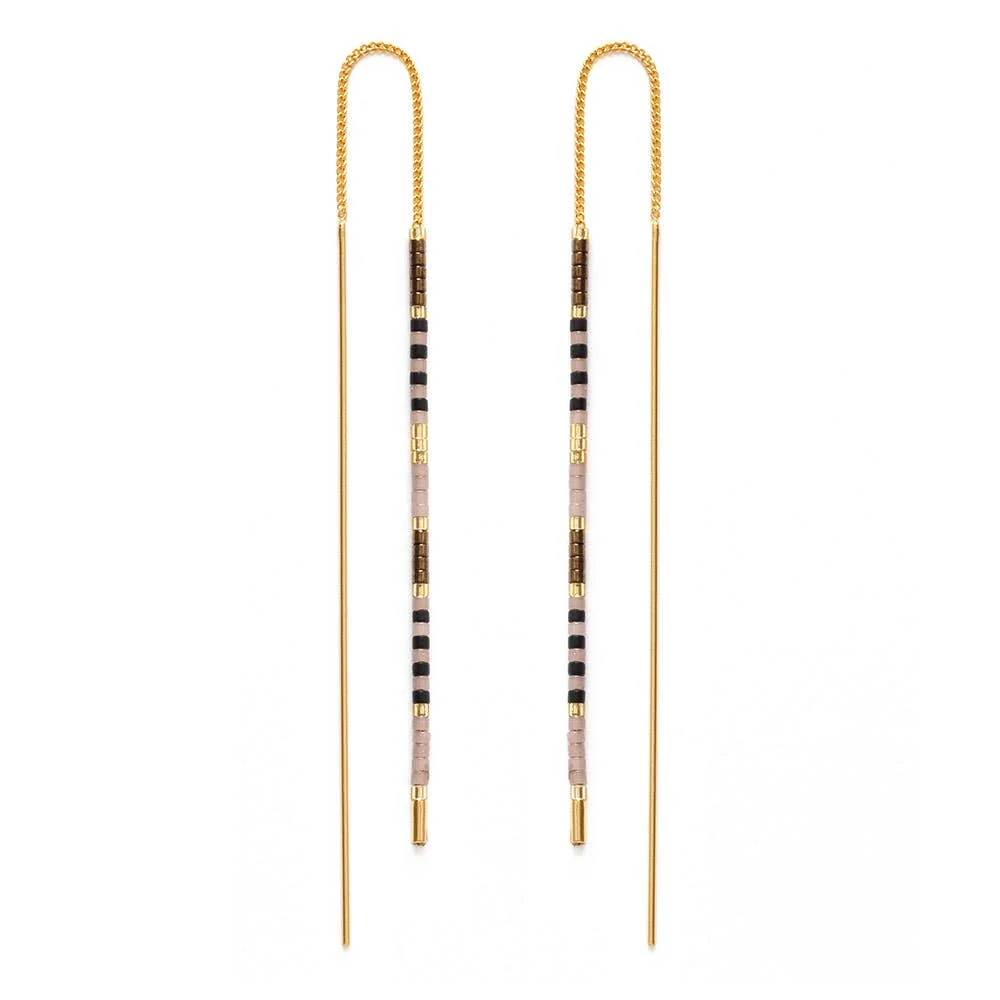 Miyuki Seed Bead Threader Earrings - Image 7