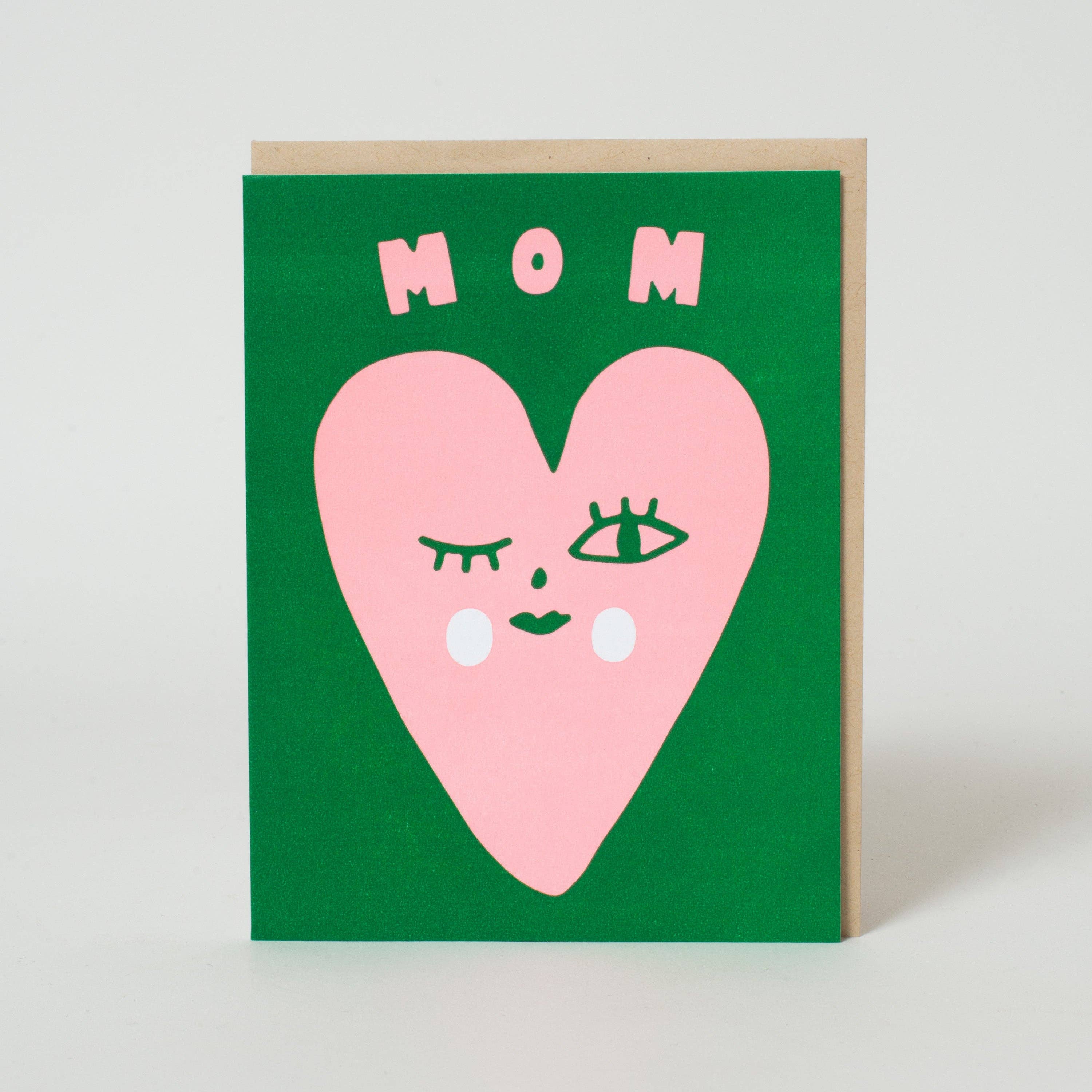 Mom Heart Face Card by Suzy Ultman